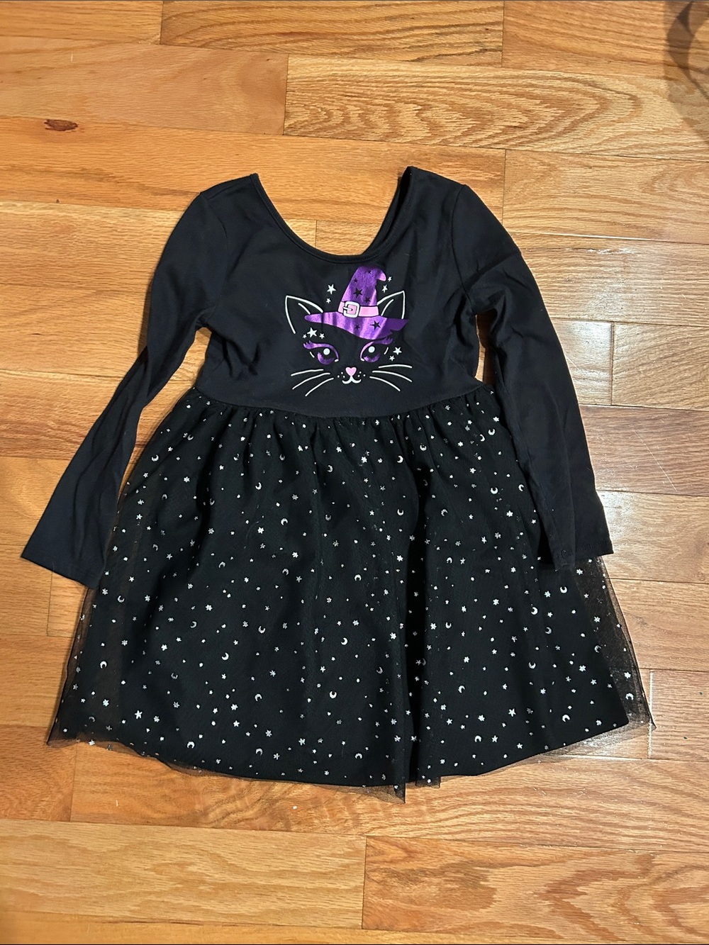 jumping beans Black Dress with Purple Witch Cat
